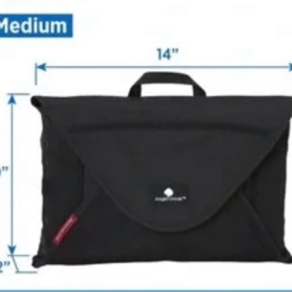 Eagle Creek Pack-It System Black Medium Garment Folder Travel Bag w/Instructions